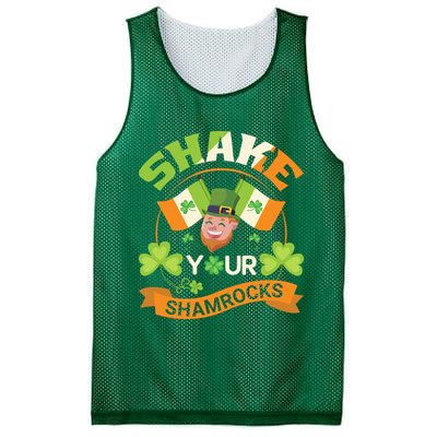 Shake Your Shamrocks Funny Leprechaun St Patricks Day Mesh Reversible Basketball Jersey Tank