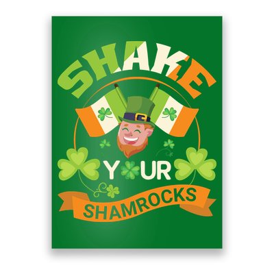 Shake Your Shamrocks Funny Leprechaun St Patricks Day Poster