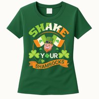 Shake Your Shamrocks Funny Leprechaun St Patricks Day Womens T-Shirt
