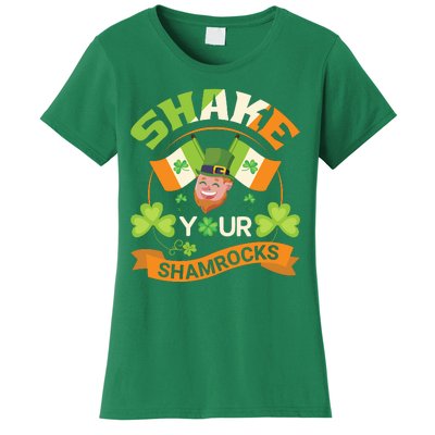 Shake Your Shamrocks Funny Leprechaun St Patricks Day Women's T-Shirt