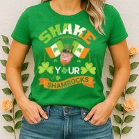 Shake Your Shamrocks Funny Leprechaun St Patricks Day Womens T-Shirt