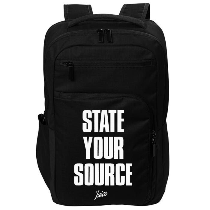 State Your Source State Your Source Impact Tech Backpack