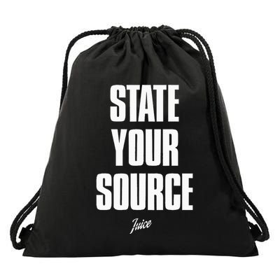 State Your Source State Your Source Drawstring Bag