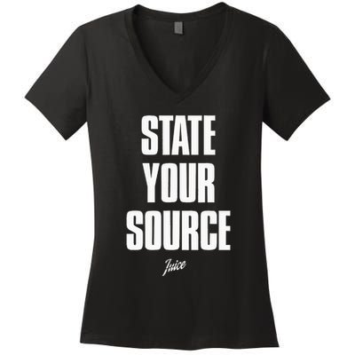 State Your Source State Your Source Women's V-Neck T-Shirt