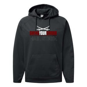 Swing Your Sword Hall State RIP Mike Coach Rest In Peace Performance Fleece Hoodie