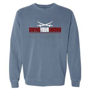 Swing Your Sword Hall State RIP Mike Coach Rest In Peace Garment-Dyed Sweatshirt