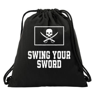 Swing Your Sword Vintage Drawstring Bag