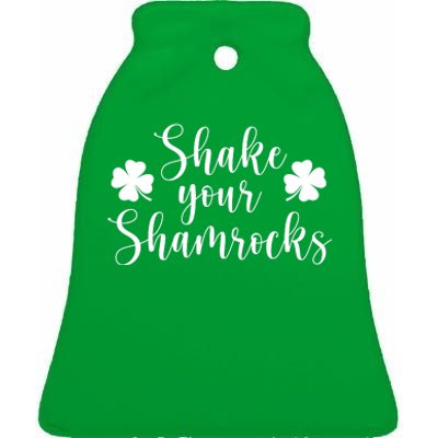 Shake Your Shamrocks Ceramic Bell Ornament