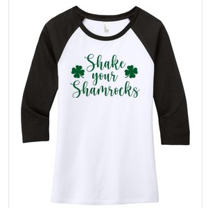 Shake Your Shamrocks Women's Tri-Blend 3/4-Sleeve Raglan Shirt