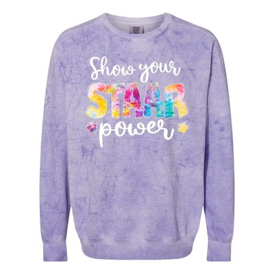 Show Your STAAR Power School Testing Colorblast Crewneck Sweatshirt