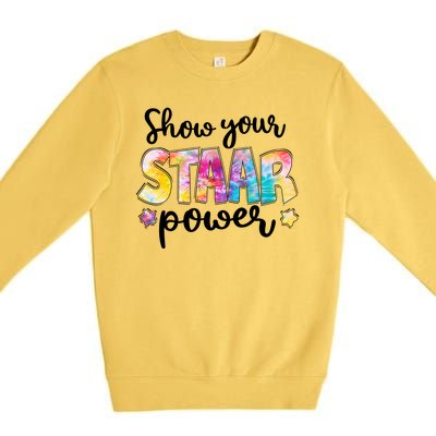 Show Your STAAR Power School Testing Premium Crewneck Sweatshirt