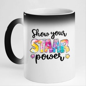 Show Your STAAR Power School Testing 11oz Black Color Changing Mug