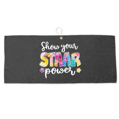 Show Your STAAR Power School Testing Large Microfiber Waffle Golf Towel