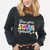 Show Your STAAR Power School Testing Cropped Pullover Crew