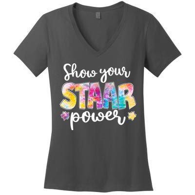 Show Your STAAR Power School Testing Women's V-Neck T-Shirt