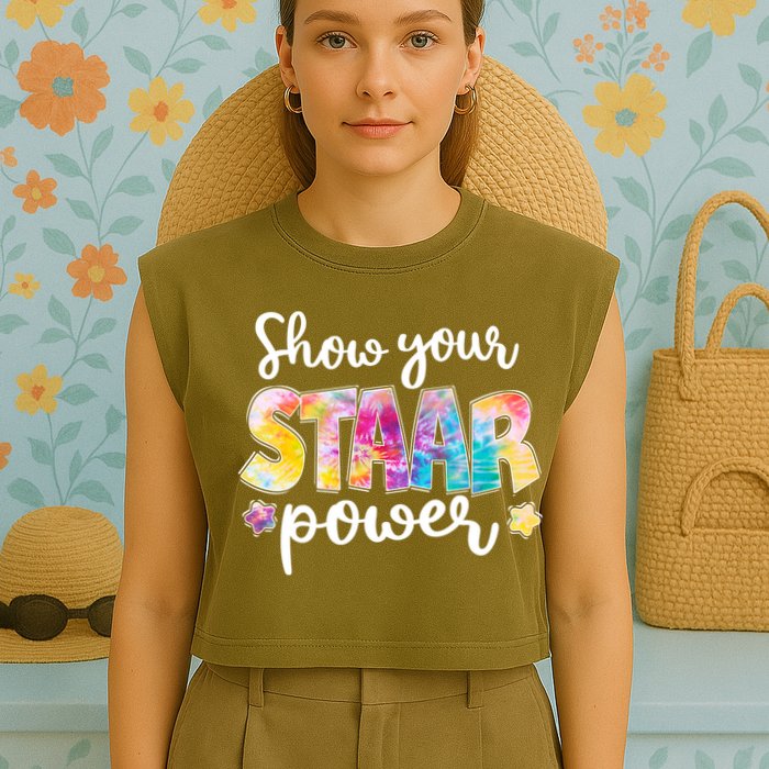 Show Your STAAR Power School Testing Garment-Dyed Women's Muscle Tee