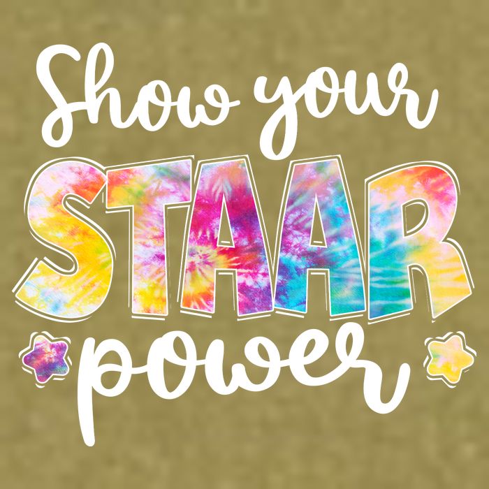 Show Your STAAR Power School Testing Garment-Dyed Women's Muscle Tee