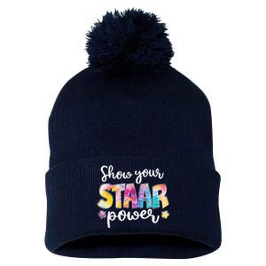 Show Your STAAR Power School Testing Pom Pom 12in Knit Beanie