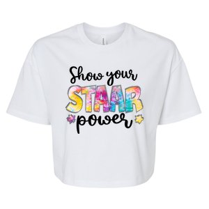 Show Your STAAR Power School Testing Bella+Canvas Jersey Crop Tee