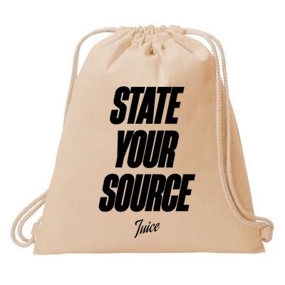 State Your Source Drawstring Bag
