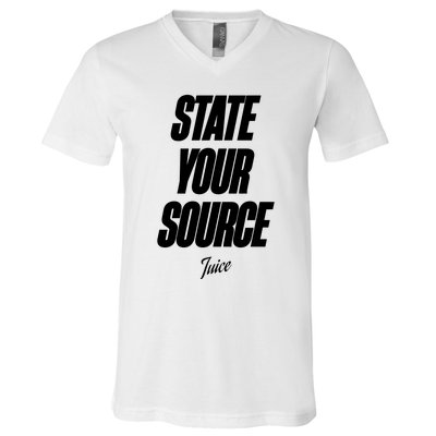 State Your Source V-Neck T-Shirt