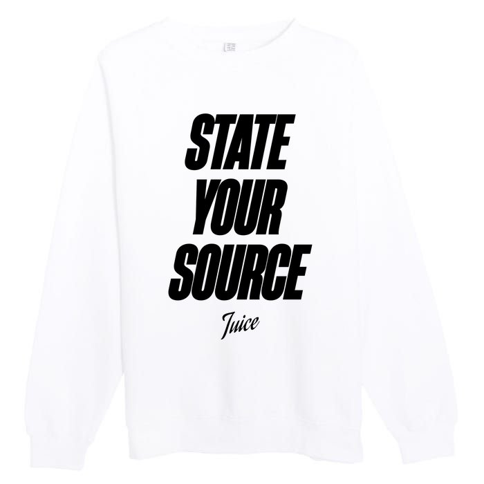 State Your Source Premium Crewneck Sweatshirt