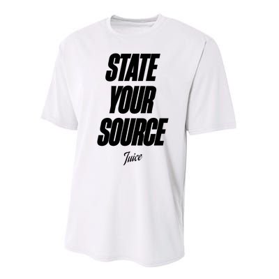 State Your Source Performance Sprint T-Shirt