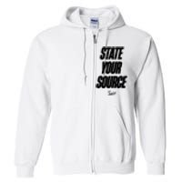 State Your Source Full Zip Hoodie