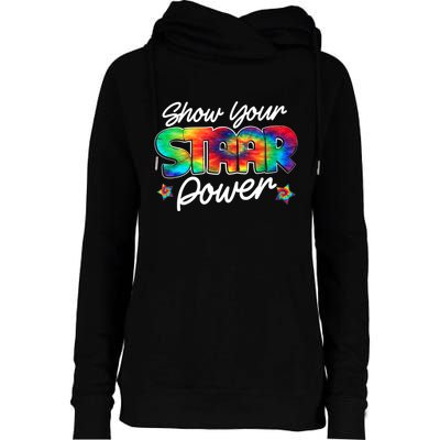 Show Your Staar Power Test Staar Day Mode On Teacher Testing Womens Funnel Neck Pullover Hood