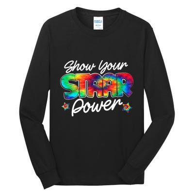 Show Your Staar Power Test Staar Day Mode On Teacher Testing Tall Long Sleeve T-Shirt