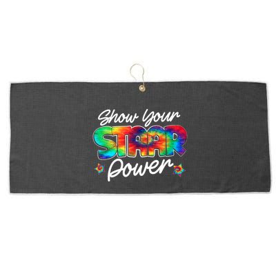 Show Your Staar Power Test Staar Day Mode On Teacher Testing Large Microfiber Waffle Golf Towel
