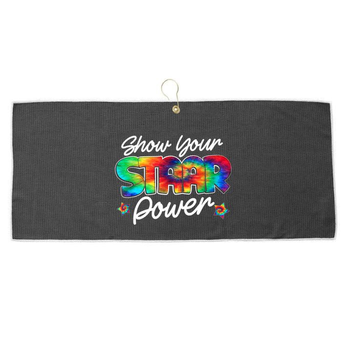 Show Your Staar Power Test Staar Day Mode On Teacher Testing Large Microfiber Waffle Golf Towel