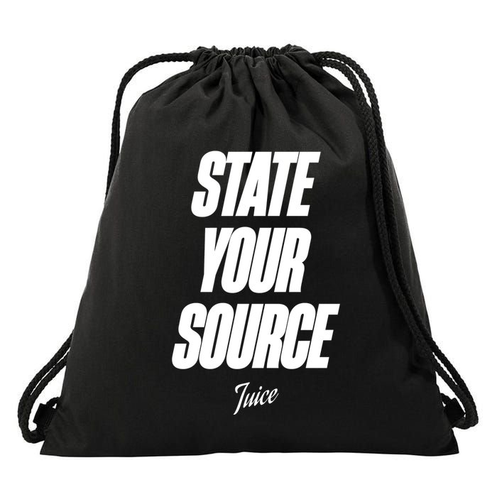 State Your Source Drawstring Bag