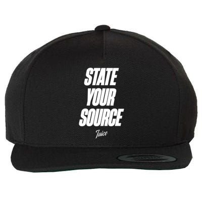 State Your Source Wool Snapback Cap