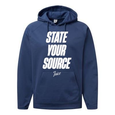 State Your Source Performance Fleece Hoodie