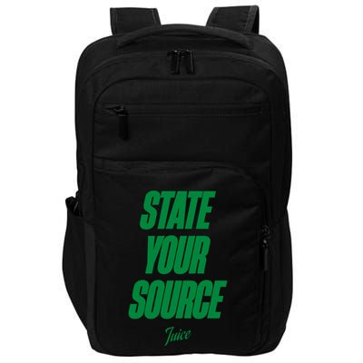 State Your Source Impact Tech Backpack