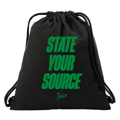State Your Source Drawstring Bag