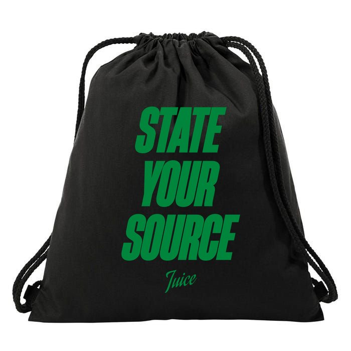 State Your Source Drawstring Bag