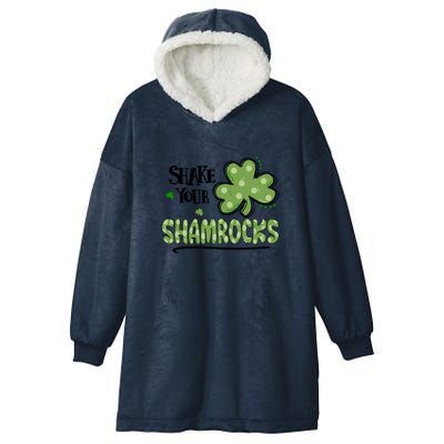 Shake Your Shamrocks Funny St. Patrick's Day Hooded Wearable Blanket