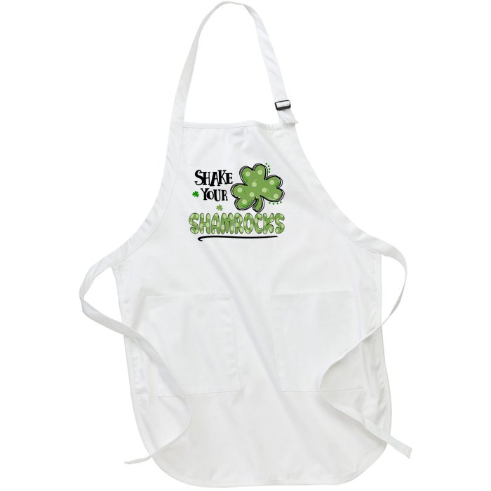 Shake Your Shamrocks Funny St. Patrick's Day Full-Length Apron With Pockets