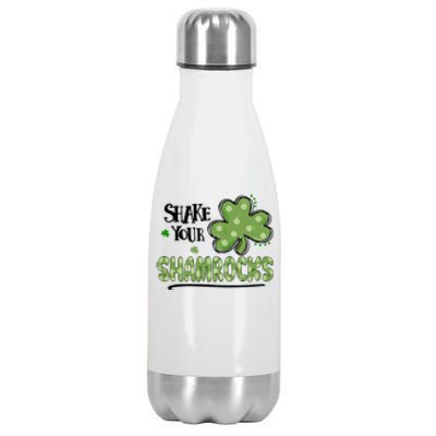 Shake Your Shamrocks Funny St. Patrick's Day Stainless Steel Insulated Water Bottle