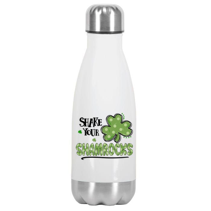 Shake Your Shamrocks Funny St. Patrick's Day Stainless Steel Insulated Water Bottle