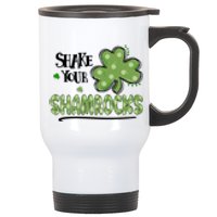 Shake Your Shamrocks Funny St. Patrick's Day Stainless Steel Travel Mug