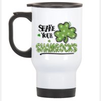 Shake Your Shamrocks Funny St. Patrick's Day Stainless Steel Travel Mug