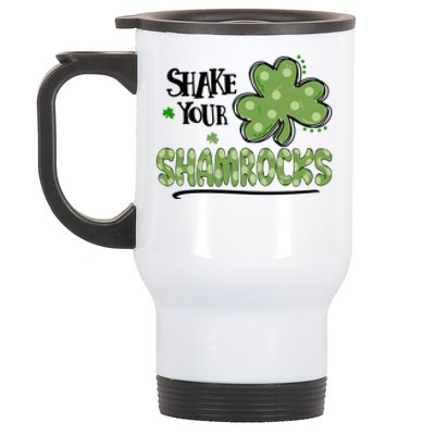 Shake Your Shamrocks Funny St. Patrick's Day Stainless Steel Travel Mug