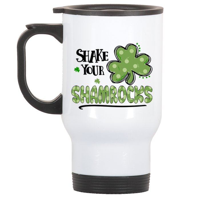 Shake Your Shamrocks Funny St. Patrick's Day Stainless Steel Travel Mug