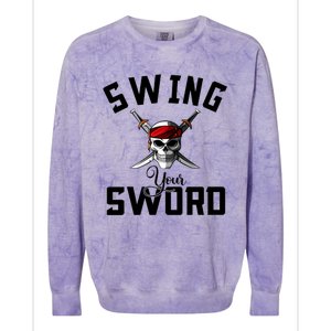 Swing Your Sword Hall State RIP Mike Coach Rest In Peace Colorblast Crewneck Sweatshirt