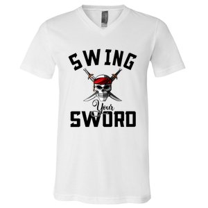 Swing Your Sword Hall State RIP Mike Coach Rest In Peace V-Neck T-Shirt