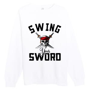 Swing Your Sword Hall State RIP Mike Coach Rest In Peace Premium Crewneck Sweatshirt