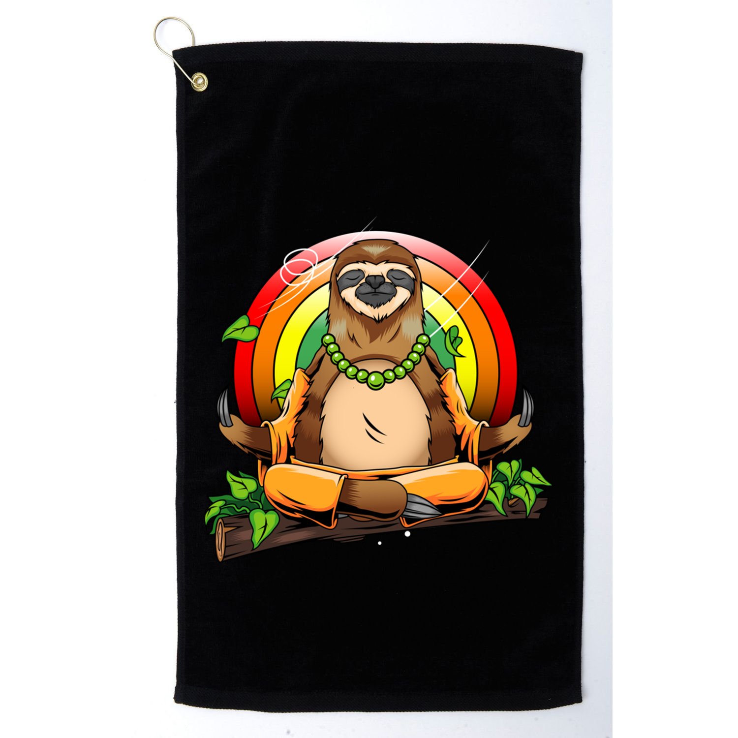Sloth Yoga Super Cute Animal Yogi Meditating Magical Spirit Gift Golf Towel